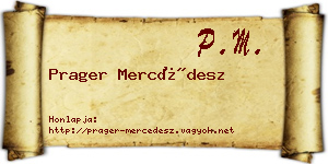 Prager Mercédesz névjegykártya